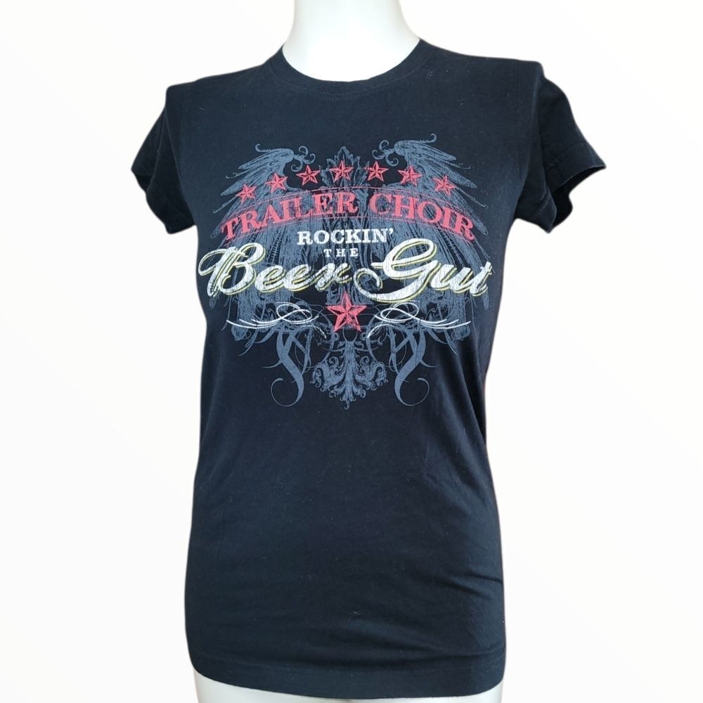 "Trailer Choir Rockin the Beer Gut" Blk Tee Small